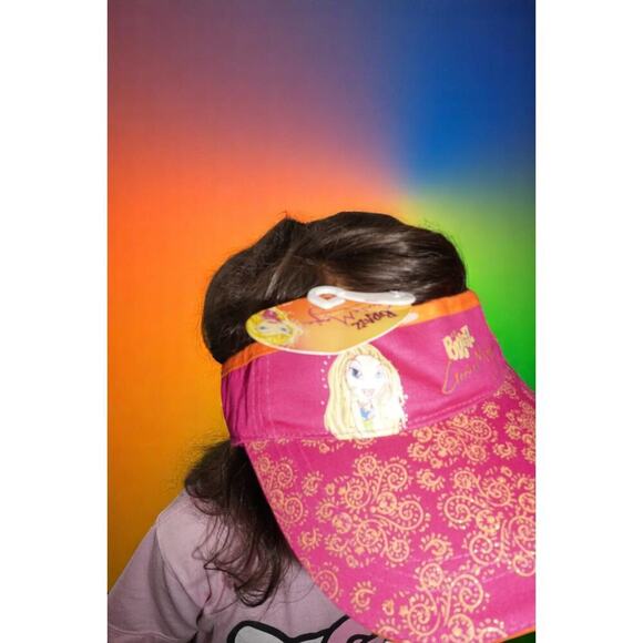Vintage Bratz Genie Magic Visor Hat NWT – Yasmin Graphic Pink & Orange Glitter - Picture 6 of 6